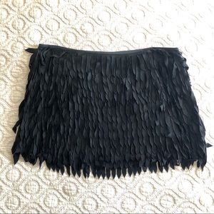BEBE Feather Fringe Mini